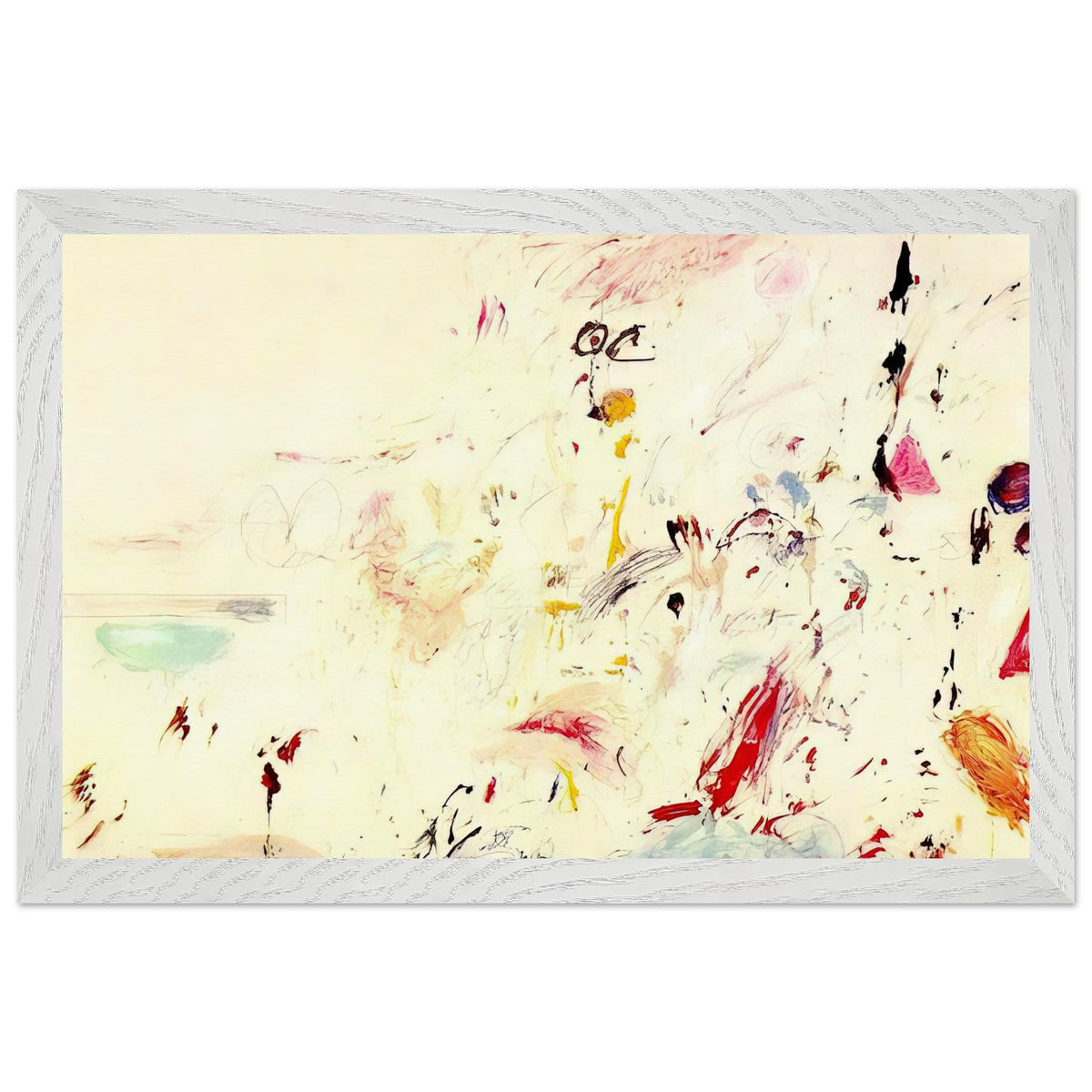 Bay of Naples by Cy Twombly framed art print, 70 × 100 cm / 28 × 40 in, white frame: Inspired by the atmosphere and light of the Bay of Naples in Italy, this distinctive composition combines….