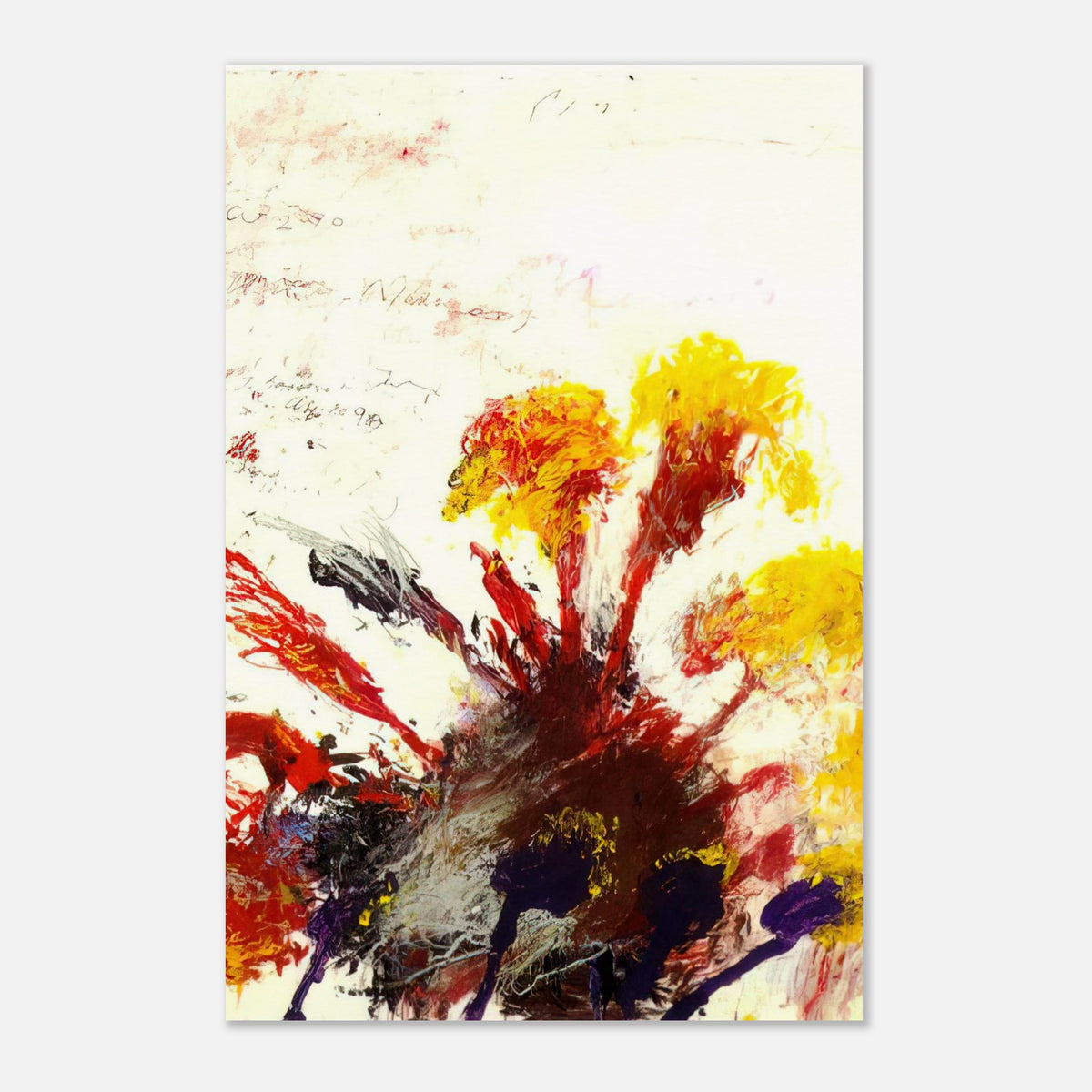 Summer Madness by Cy Twombly, poster, explosion of red, crimson