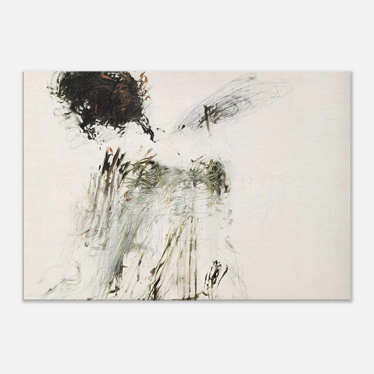 Ides of March by Cy Twombly canvas print: a pale background contrasted with concentrated black brushwork, loose graphite-like lines….