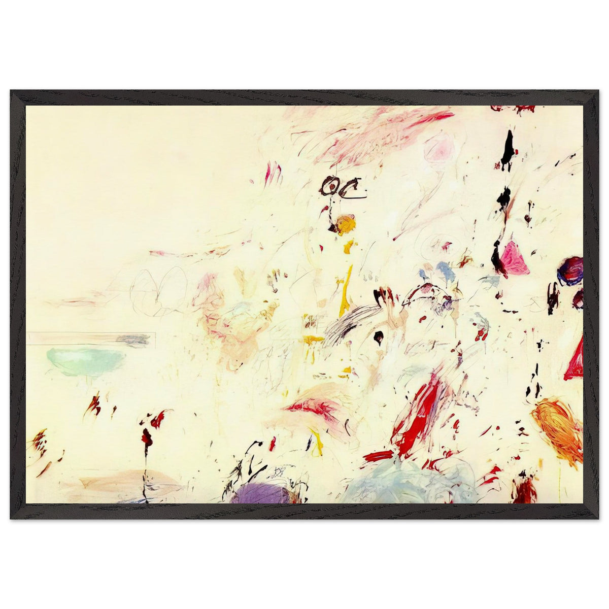 Bay of Naples by Cy Twombly framed art print, 50 × 70 cm / 20 × 28 in, white frame: Inspired by the atmosphere and light of the Bay of Naples in Italy, this distinctive composition combines….