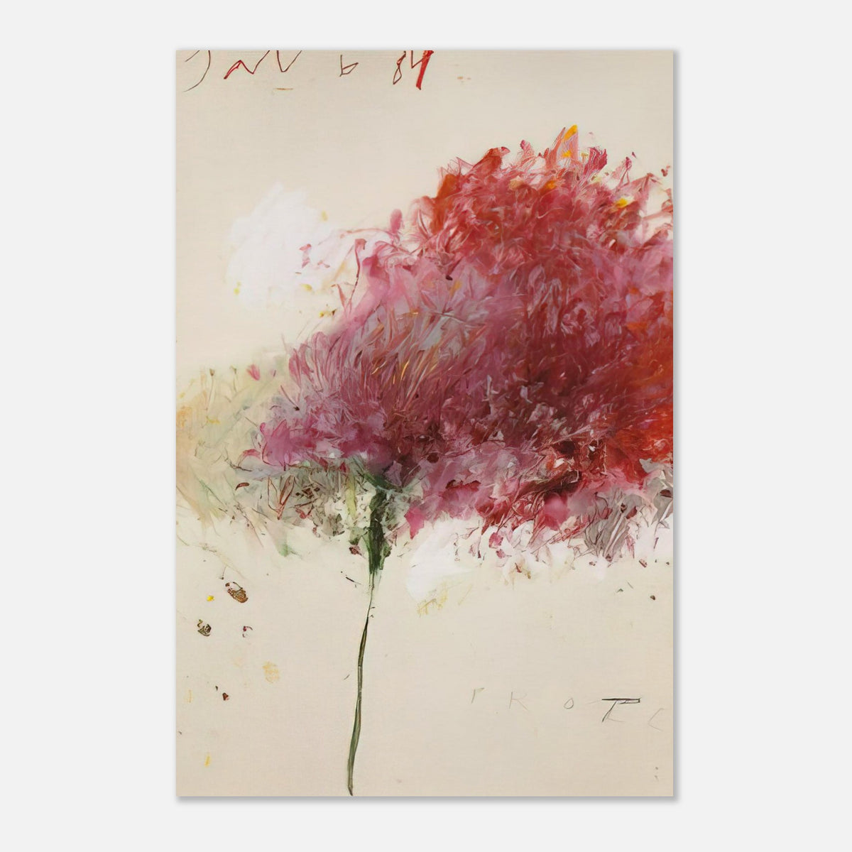 Proteus by Cy Twombly, poster, vibrant floral-inspired forms, spontaneous gestures
