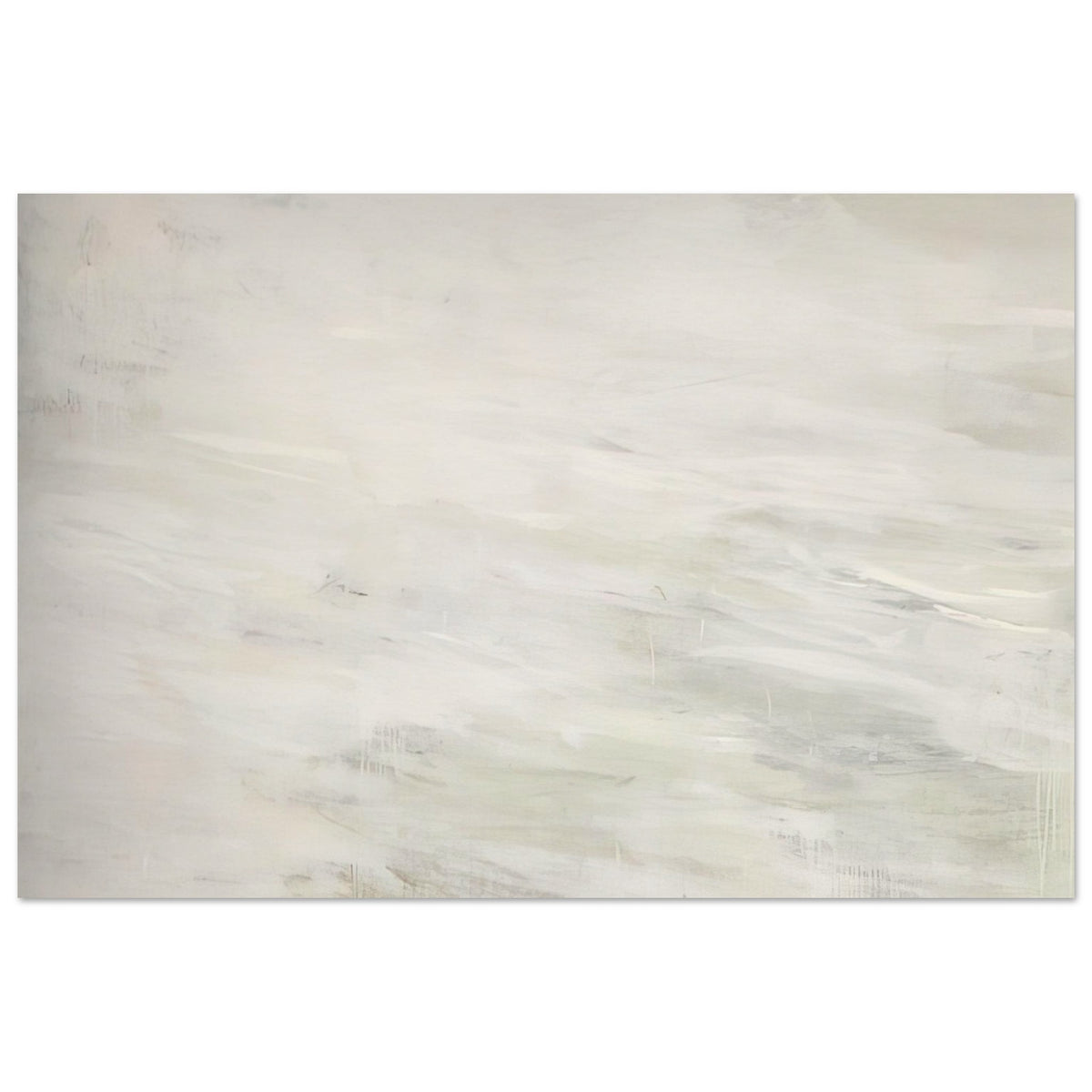 Hero and Leandro (A Painting in Four Parts) Part III by Cy Twombly poster, 40 × 60 cm / 16 × 24 in: This minimalist composition features broad, flowing brushstrokes in white, pale gray, ivory….