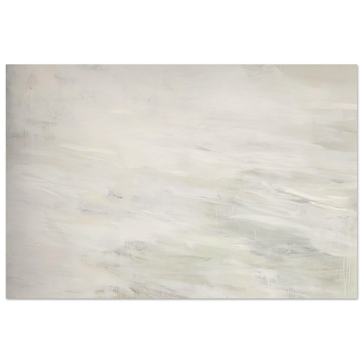 Hero and Leandro (A Painting in Four Parts) Part III by Cy Twombly poster, A3 (29.7 × 42 cm): This minimalist composition features broad, flowing brushstrokes in white, pale gray, ivory….
