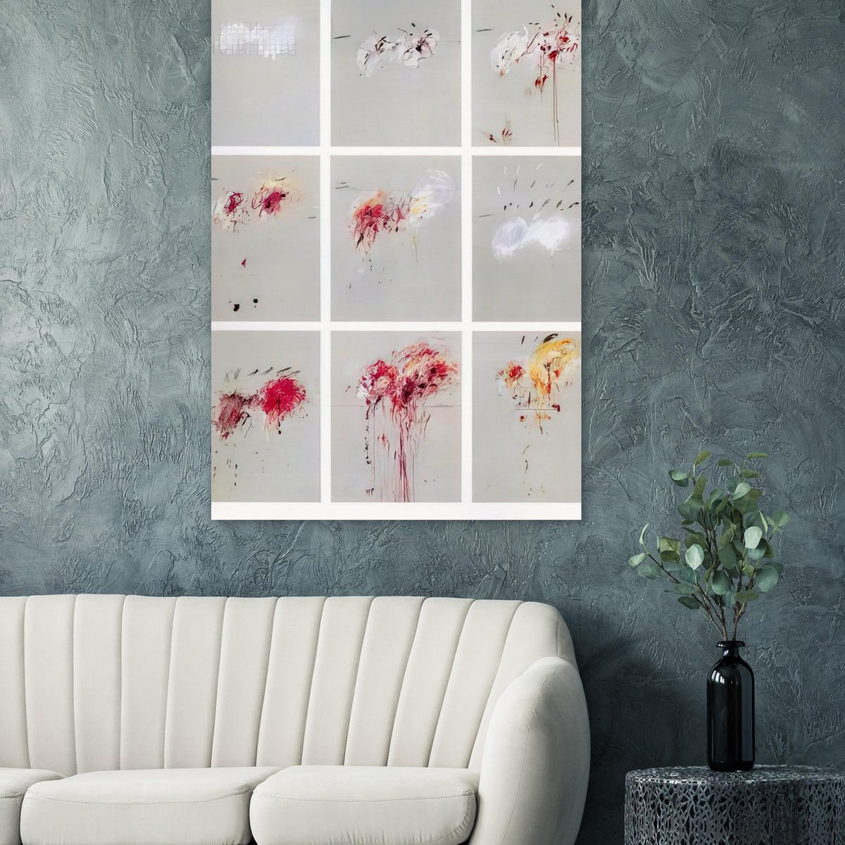 Nine Discourses on Commodus by Cy Twombly, poster, complete nine-part cycle in a single composition, bringing together