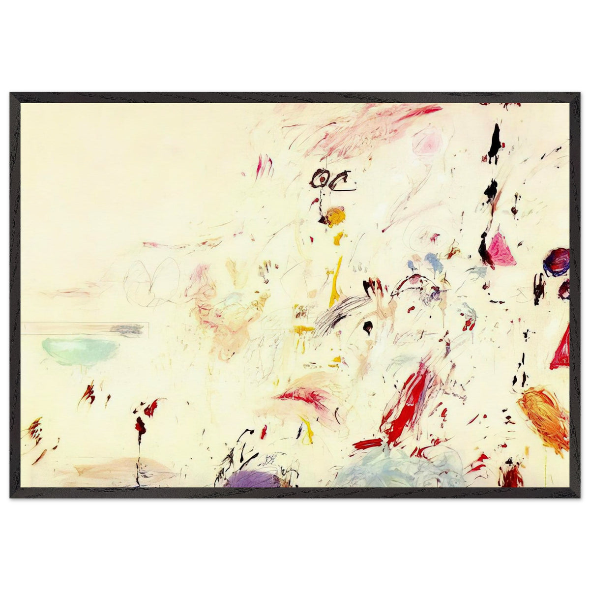 Bay of Naples by Cy Twombly framed art print, 800 × 1200 mm 32 × 48 inch, white frame: Inspired by the atmosphere and light of the Bay of Naples in Italy, this distinctive composition combines….