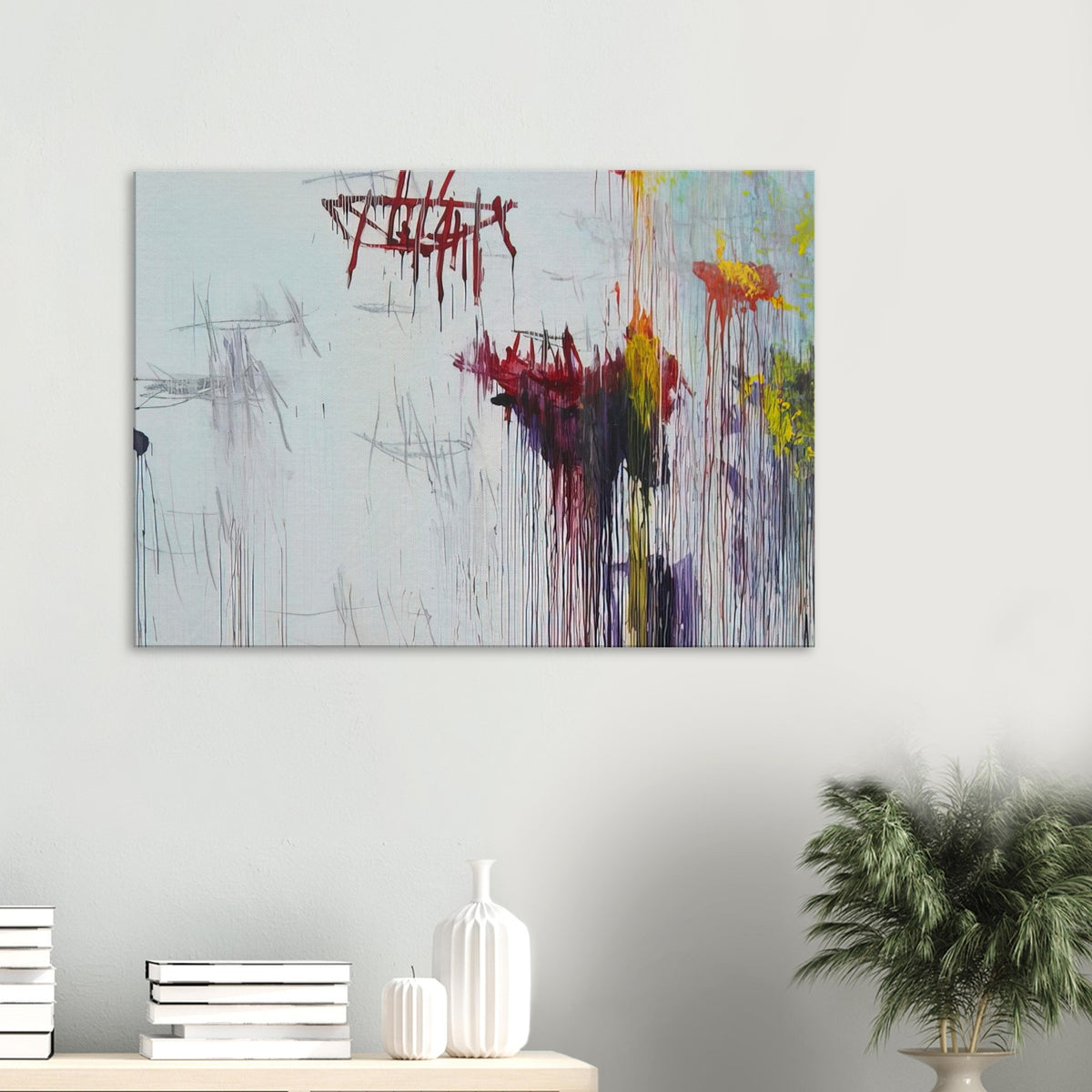 Lepanto, Part VI by Cy Twombly canvas print: This compelling composition features a pale background layered with spontaneous black lines….