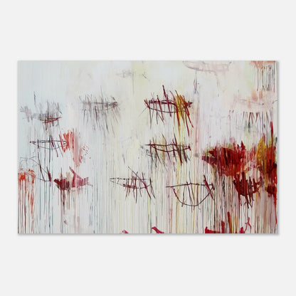 Lepanto, Part IX by Cy Twombly poster: This expressive composition features an expansive pale background covered with delicate black lines….