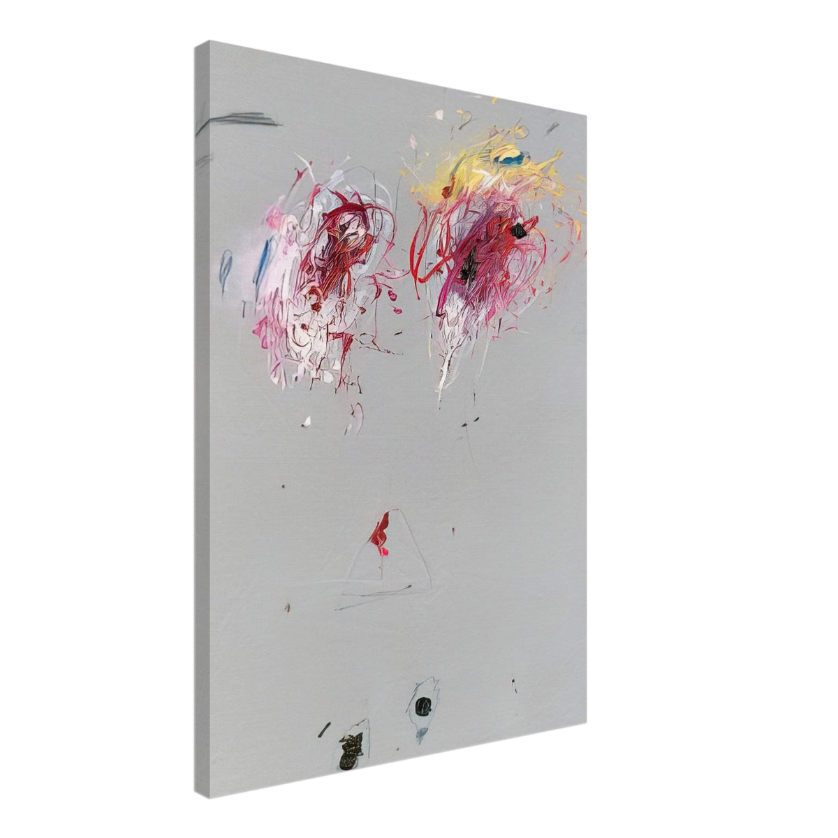 Nine Discourses on Commodus, Part IV by Cy Twombly, canvas print, muted gray background, delicate geometric lines, 50x70 cm (20x28 in)