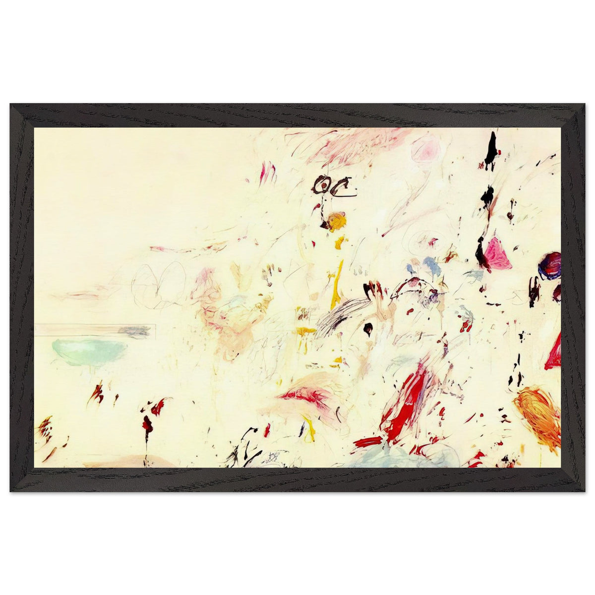 Bay of Naples by Cy Twombly framed art print, 28 × 43 cm / XL (11 × 17 in), black frame: Inspired by the atmosphere and light of the Bay of Naples in Italy, this distinctive composition combines….