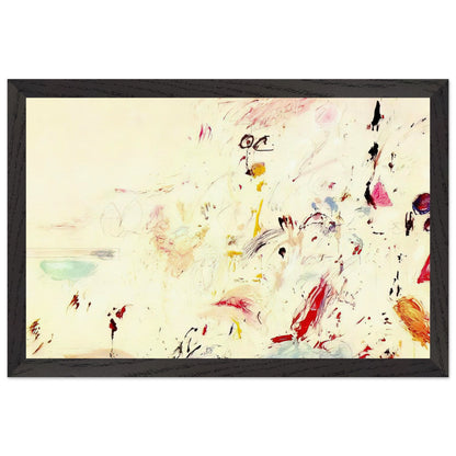 Bay of Naples by Cy Twombly framed art print, 28 × 43 cm / XL (11 × 17 in), black frame: Inspired by the atmosphere and light of the Bay of Naples in Italy, this distinctive composition combines….
