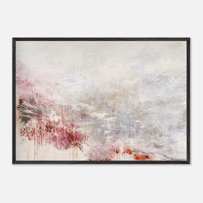 Hero and Leander (To Christopher Marlowe) [Rome] by Cy Twombly framed art print; featuring delicate washes of white, soft pink, dusty rose, and muted gray.