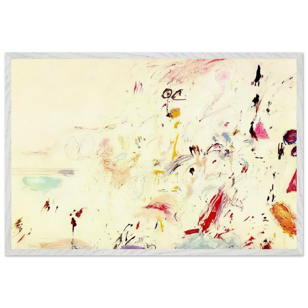 Bay of Naples by Cy Twombly framed art print, 50 × 70 cm / 20 × 28 in, black frame: Inspired by the atmosphere and light of the Bay of Naples in Italy, this distinctive composition combines….