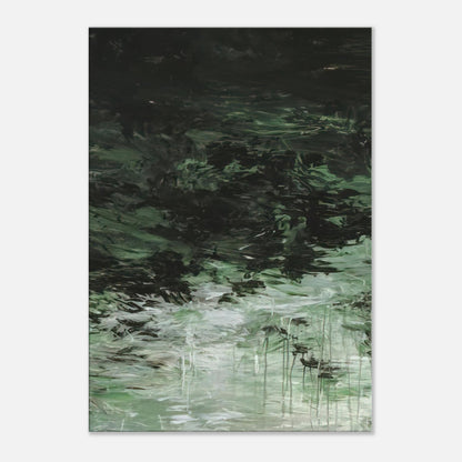 Untitled (A Painting in Nine Parts), Part VIII by Cy Twombly, canvas print, deep forest green, olive