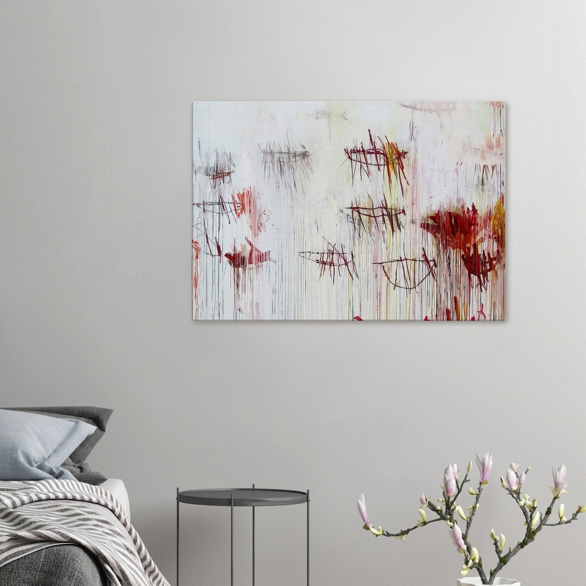 Lepanto, Part IX by Cy Twombly canvas print: a pale background layered with fine black lines, loose sketch-like forms….