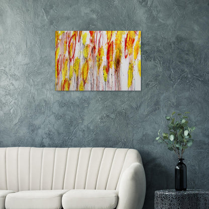 Lepanto, Part I by Cy Twombly canvas print: This vibrant composition features sweeping vertical strokes, spontaneous lines….