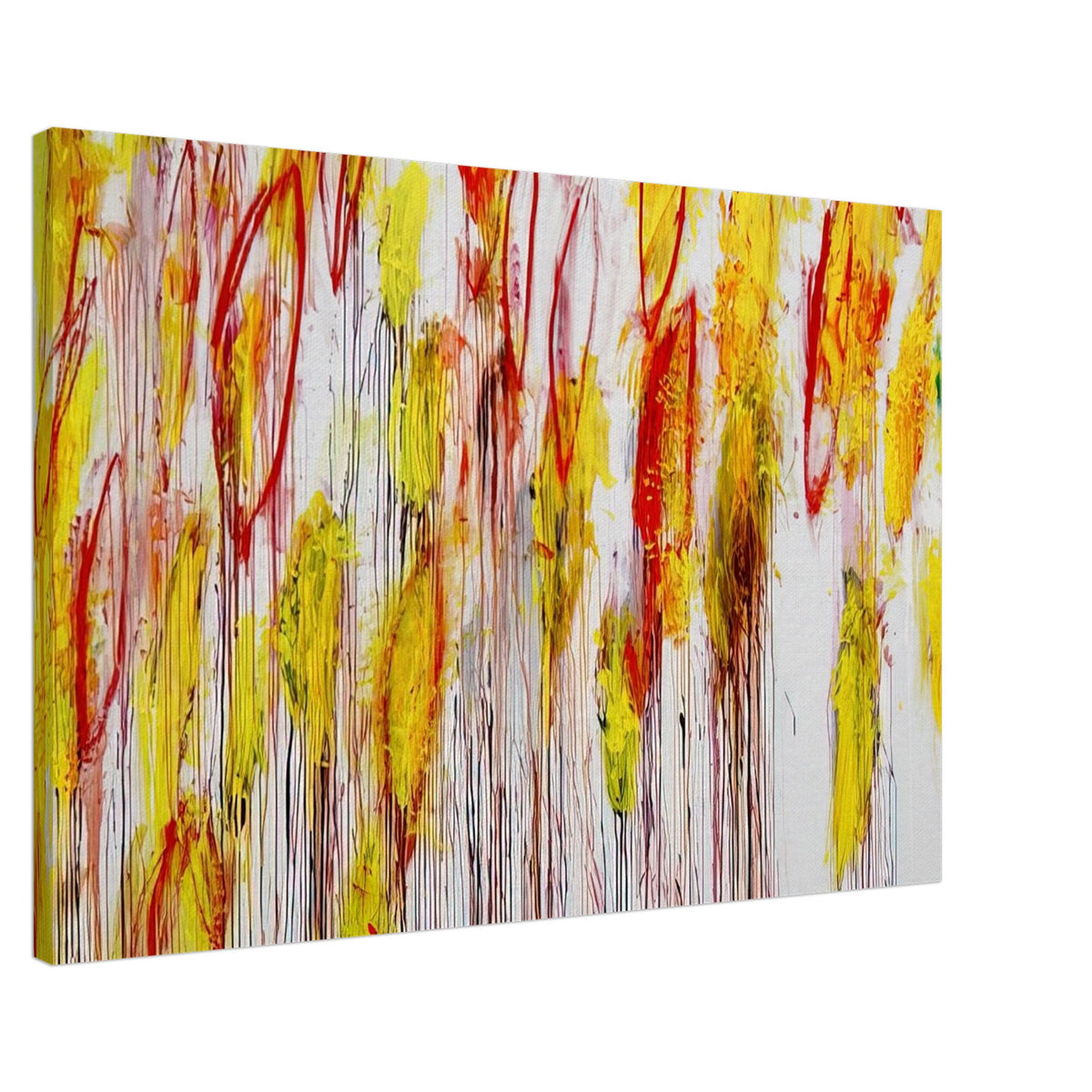 Lepanto, Part I by Cy Twombly canvas print, 50 × 75 cm / 20 × 30 in: This vibrant composition features sweeping vertical strokes, spontaneous lines….