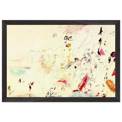 Bay of Naples by Cy Twombly framed art print, 30 × 45 cm / 12 × 18 in, wood frame: Inspired by the atmosphere and light of the Bay of Naples in Italy, this distinctive composition combines….