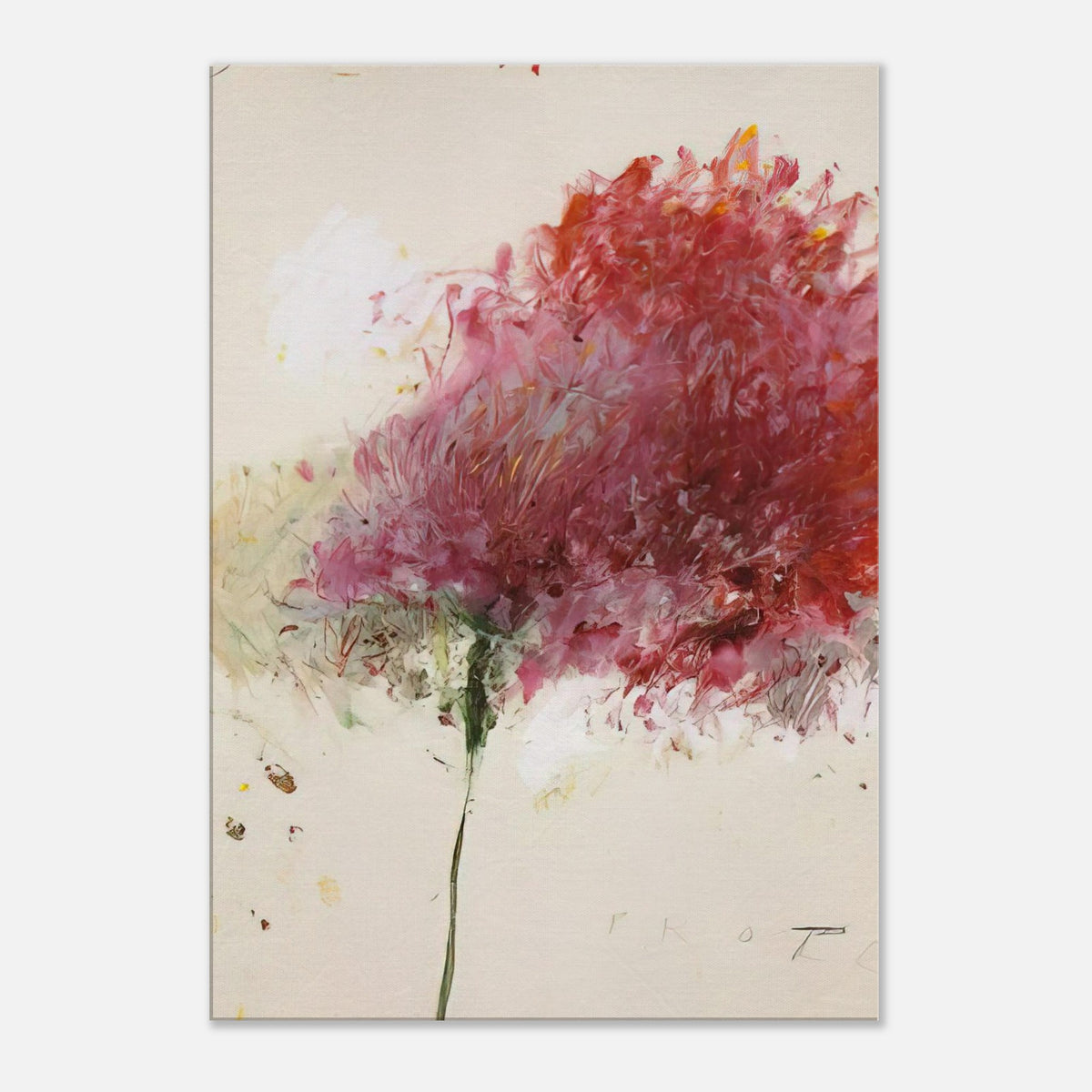Proteus by Cy Twombly, canvas print, vibrant cluster of red, crimson