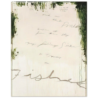 Untitled (A Painting in Nine Parts), Part I by Cy Twombly, poster, pale, almost white surface, 100x150 cm (40x60 in)
