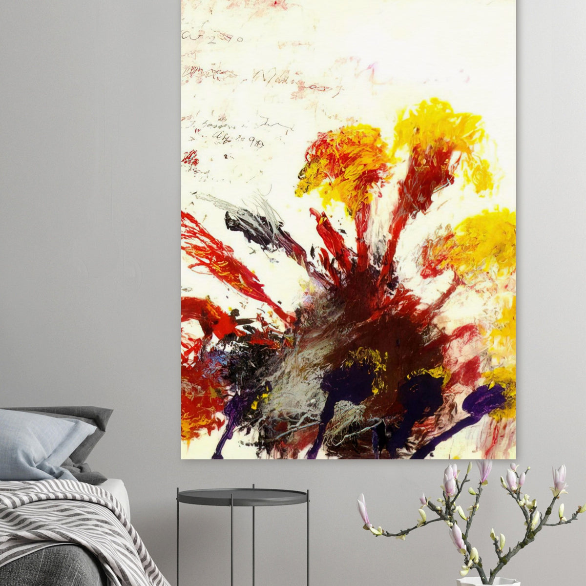 Summer Madness by Cy Twombly, poster, explosion of red, crimson
