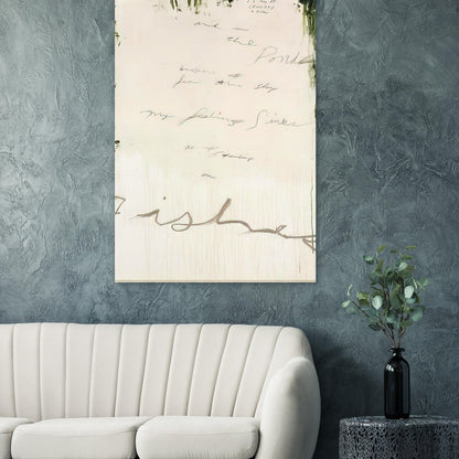 Untitled (A Painting in Nine Parts), Part I by Cy Twombly, poster, pale, almost white surface