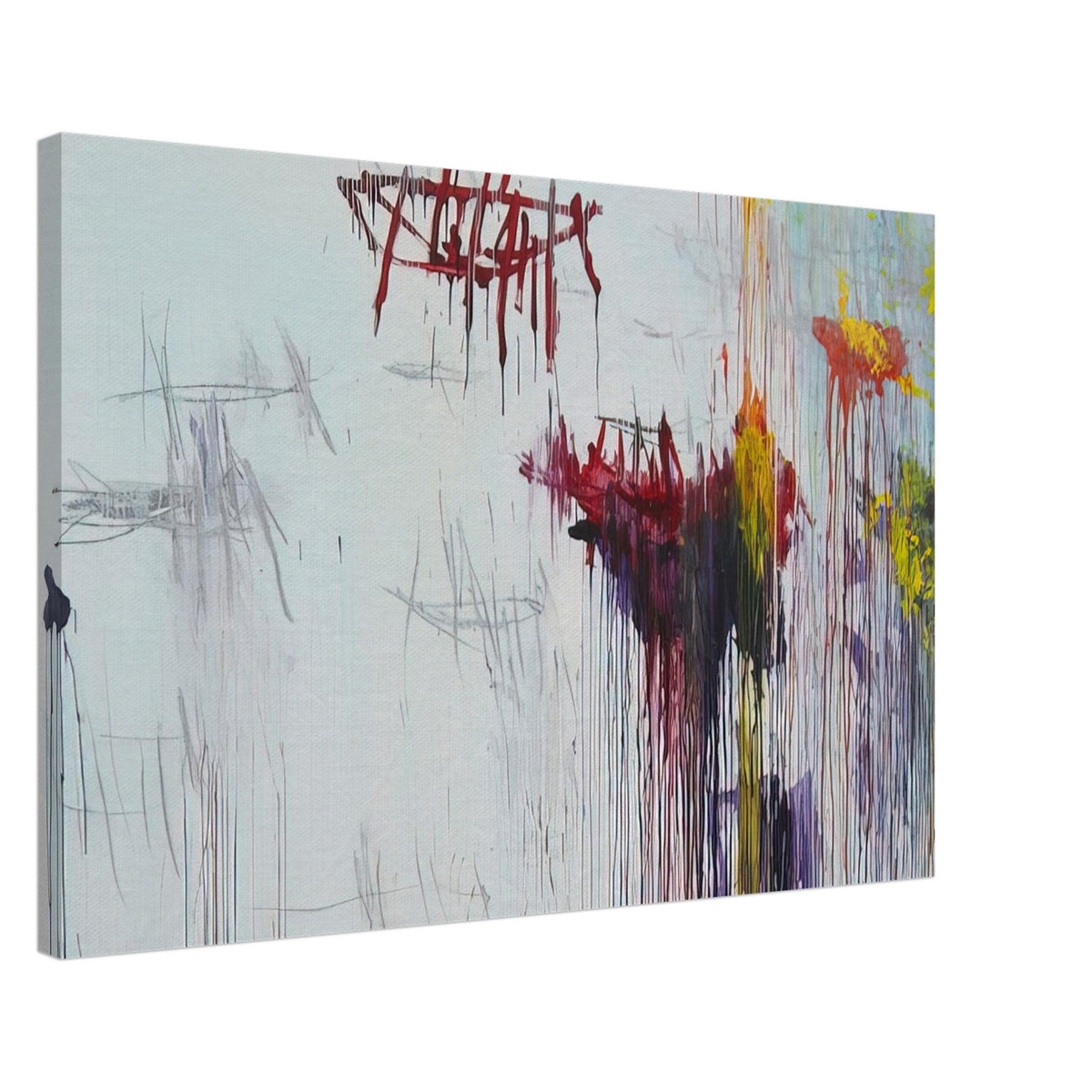 Lepanto, Part VI by Cy Twombly canvas print, 50 × 75 cm / 20 × 30 in: This compelling composition features a pale background layered with spontaneous black lines….
