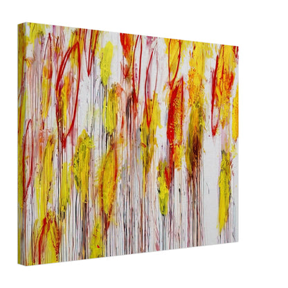 Lepanto, Part I by Cy Twombly canvas print, 60 × 90 cm / 24 × 36 in: This vibrant composition features sweeping vertical strokes, spontaneous lines….