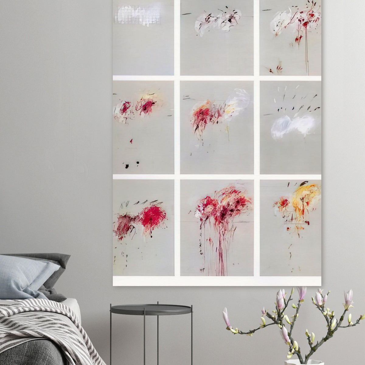 Nine Discourses on Commodus by Cy Twombly, poster, complete nine-part cycle in a single composition, bringing together
