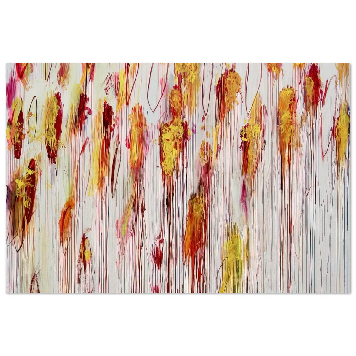 Lepanto, Part VIII by Cy Twombly poster, 100 × 150 cm / 40 × 60 in: This expressive composition features an expansive pale background filled with energetic marks….