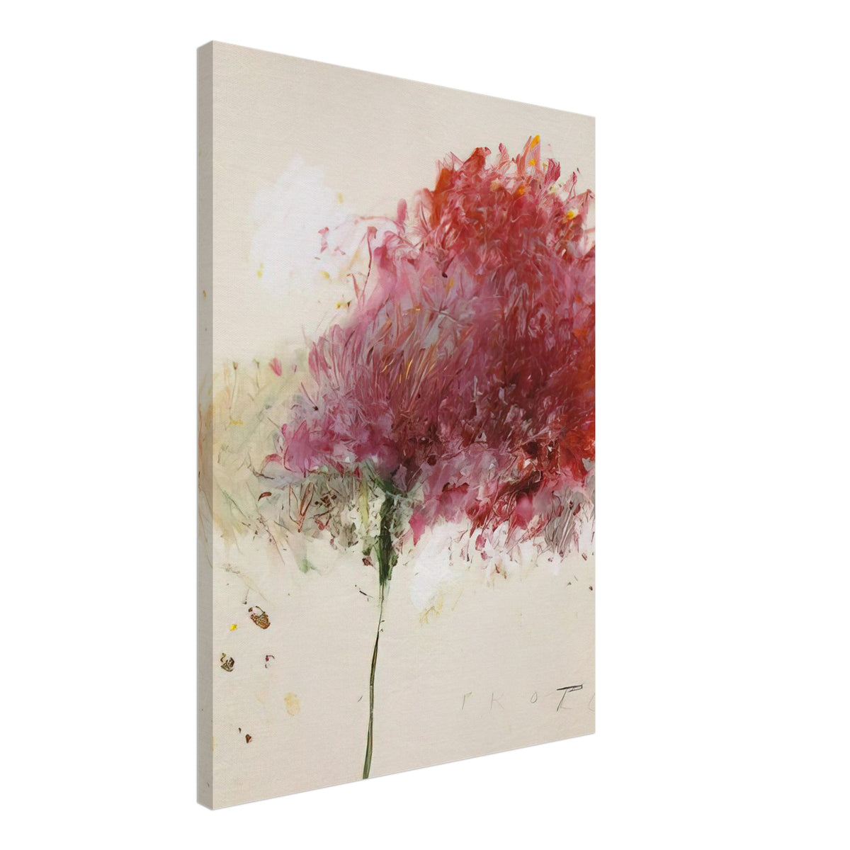 Proteus by Cy Twombly, canvas print, vibrant cluster of red, crimson, 50x70 cm (20x28 in)