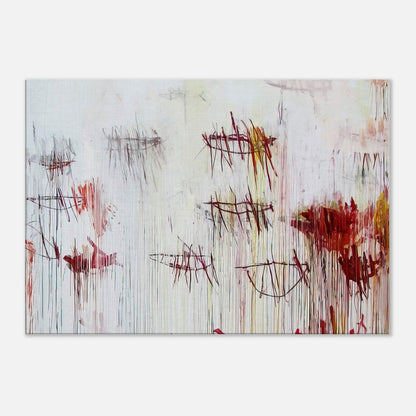 Lepanto, Part IX by Cy Twombly canvas print: a pale background layered with fine black lines, loose sketch-like forms….