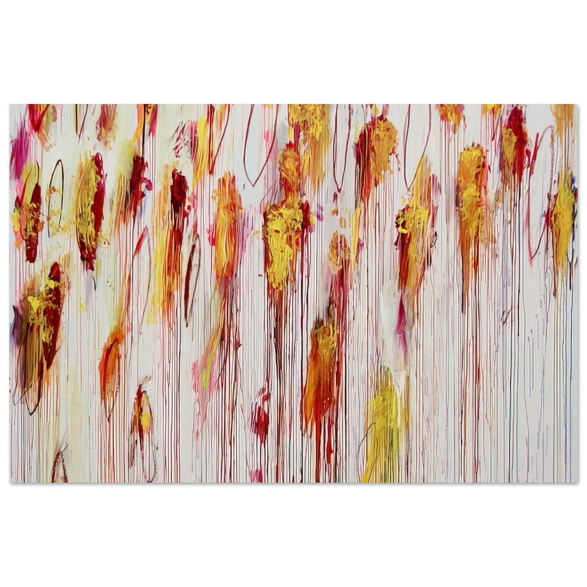 Lepanto, Part VIII by Cy Twombly poster, A3 (29.7 × 42 cm): This expressive composition features an expansive pale background filled with energetic marks….