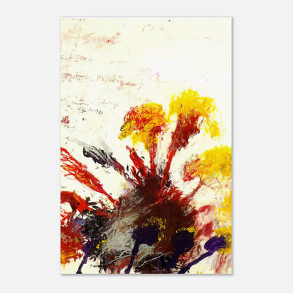 Summer Madness by Cy Twombly, poster, explosion of red, crimson