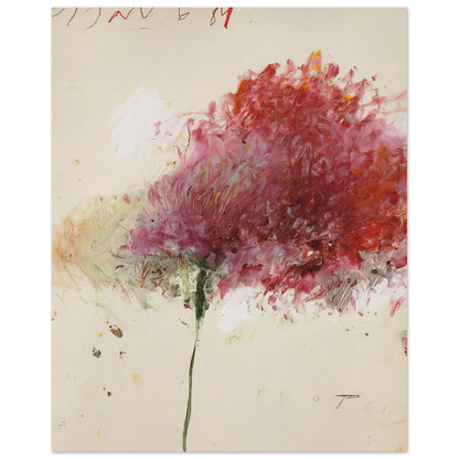 Proteus by Cy Twombly, poster, vibrant floral-inspired forms, spontaneous gestures, 75x100 cm (30x40 in)
