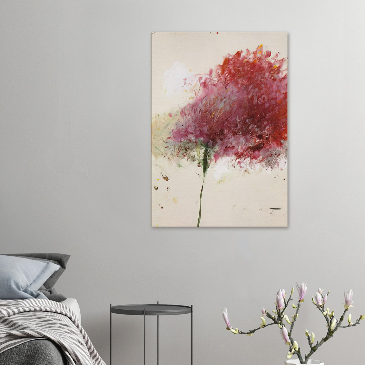 Proteus by Cy Twombly, canvas print, vibrant cluster of red, crimson
