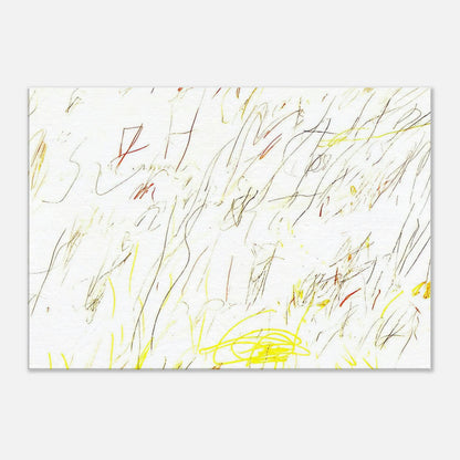 Blue Room by Cy Twombly canvas print: a warm, pale background covered with delicate lines, spontaneous scribbles….