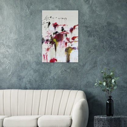 Quattro Stagioni II. Autunno by Cy Twombly, canvas print, vibrant arrangement of red, crimson
