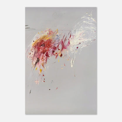 Nine Discourses on Commodus, Part V by Cy Twombly, poster, muted gray background, delicate white brushstrokes
