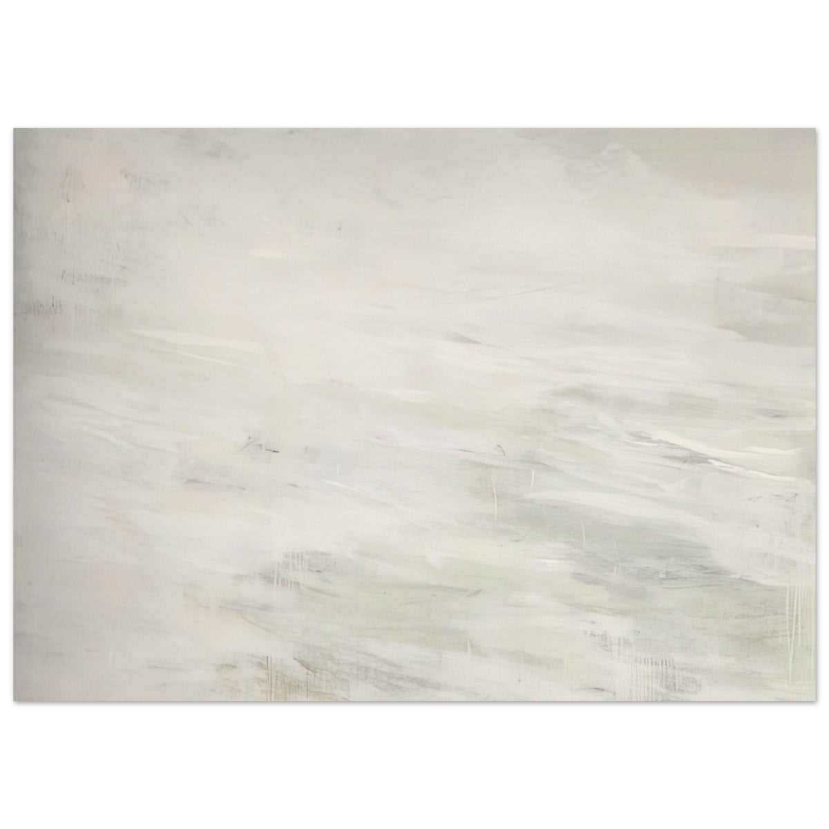 Hero and Leandro (A Painting in Four Parts) Part III by Cy Twombly poster, A0 (84.1 × 118.9 cm): This minimalist composition features broad, flowing brushstrokes in white, pale gray, ivory….
