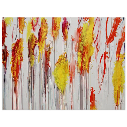 Lepanto, Part XII by Cy Twombly poster, 40 × 60 cm / 16 × 24 in: This expressive composition features a pale turquoise background covered with vivid yellow, golden ochre….