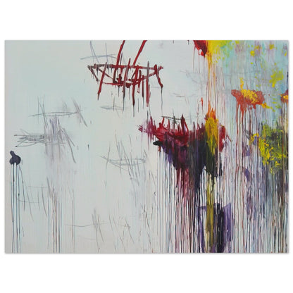 Lepanto, Part VI by Cy Twombly poster, 30 × 40 cm / 12 × 16 in: This expressive composition combines a pale background with energetic black and burgundy lines….