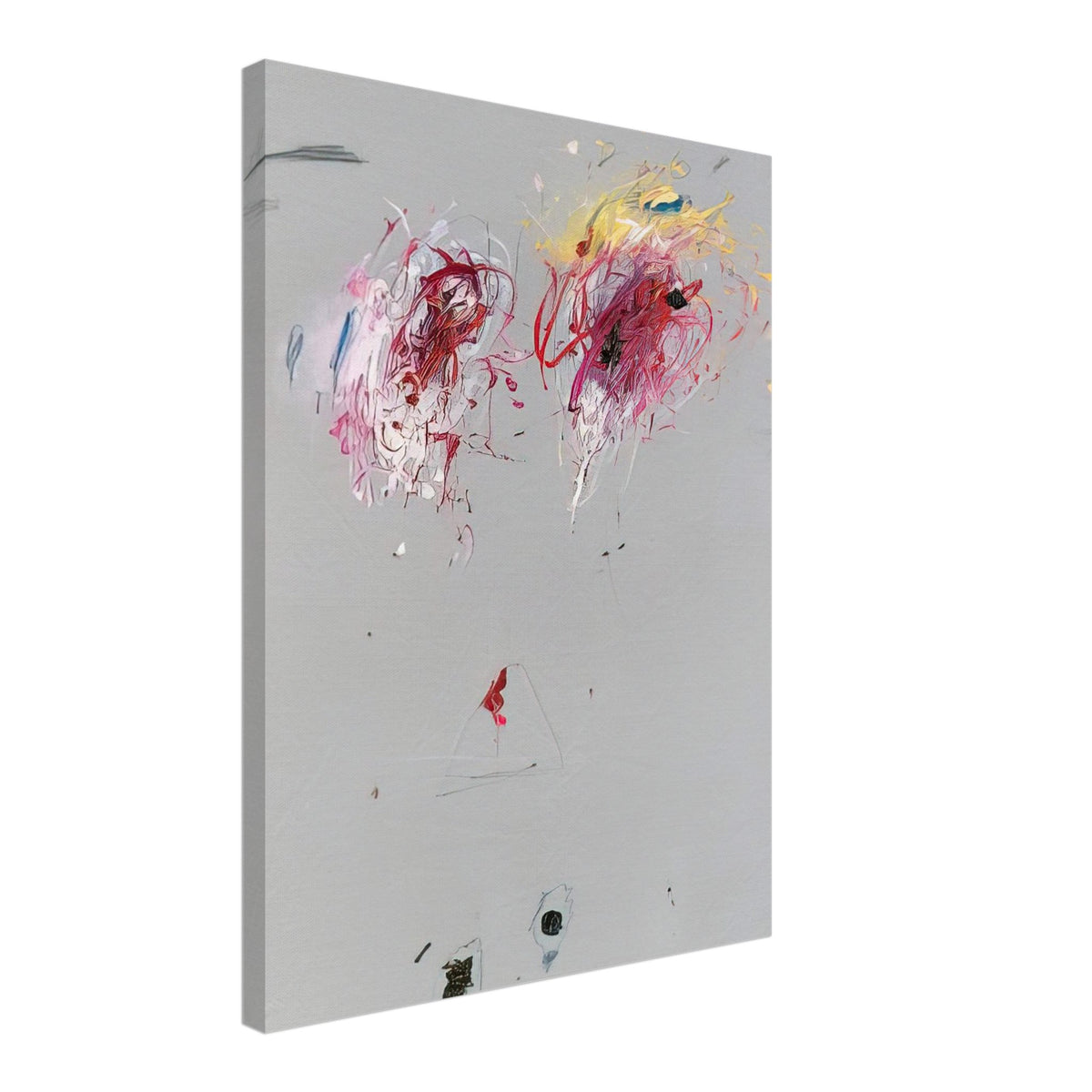 Nine Discourses on Commodus, Part IV by Cy Twombly, canvas print, muted gray background, delicate geometric lines, 70x100 cm (28x40 in)