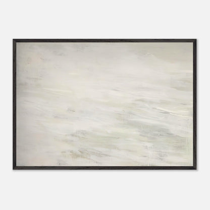 Hero and Leandro (A Painting in Four Parts) Part III by Cy Twombly framed art print; featuring expansive ivory and white tones, delicate pale gray marks, subtle beige shades.