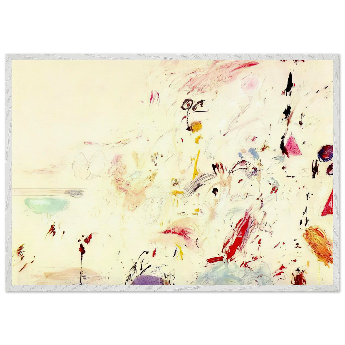 Bay of Naples by Cy Twombly framed art print, 70 × 100 cm / 28 × 40 in, wood frame: Inspired by the atmosphere and light of the Bay of Naples in Italy, this distinctive composition combines….