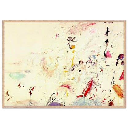 Bay of Naples by Cy Twombly framed art print, 70 × 100 cm / 28 × 40 in, black frame: Inspired by the atmosphere and light of the Bay of Naples in Italy, this distinctive composition combines….