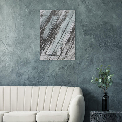 Untitled (Bastian 38) by Cy Twombly, canvas print, sweeping diagonal strokes, textured black and gray marks