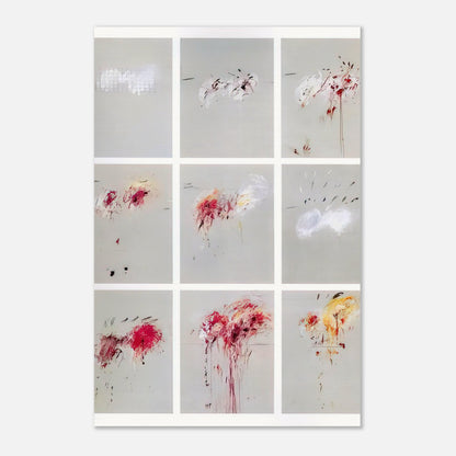 Nine Discourses on Commodus by Cy Twombly, poster, complete nine-part cycle in a single composition, bringing together