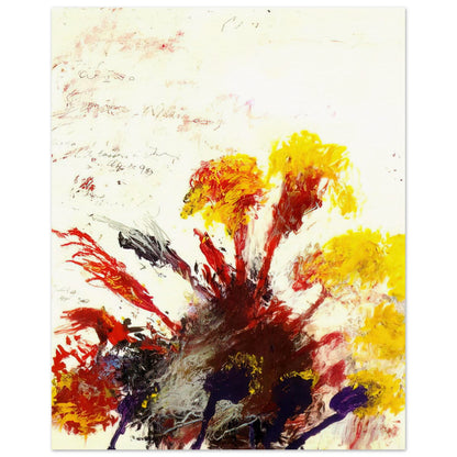 Summer Madness by Cy Twombly, poster, explosion of red, crimson, 75x100 cm (30x40 in)