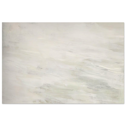Hero and Leandro (A Painting in Four Parts) Part III by Cy Twombly poster, 40 × 60 cm / 16 × 24 in: This minimalist composition features broad, flowing brushstrokes in white, pale gray, ivory….