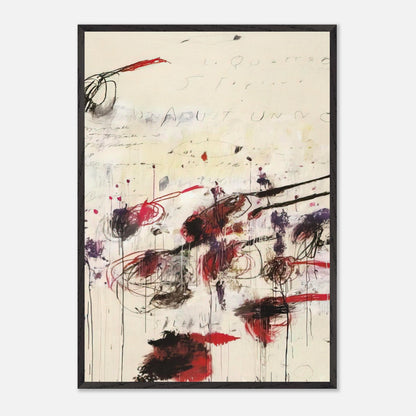 Quattro Stagioni: Autunno by Cy Twombly, framed art print, sweeping brushstrokes, spontaneous scribbles
